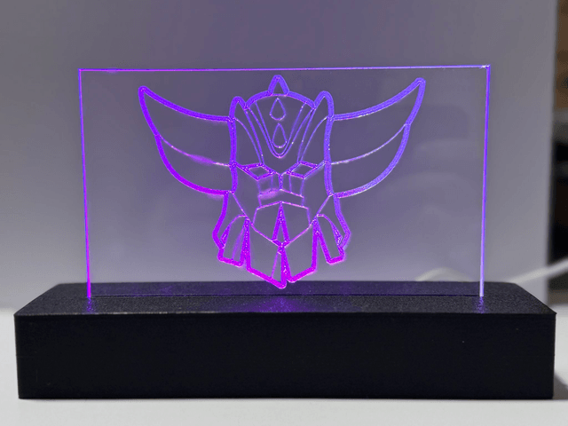 Lampe LED avec Gravure Laser sur Verre 03