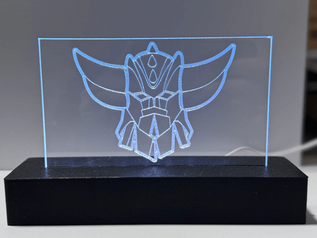 Lampe LED avec Gravure Laser sur Verre 03