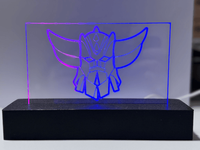 Lampe LED avec Gravure Laser sur Verre 03